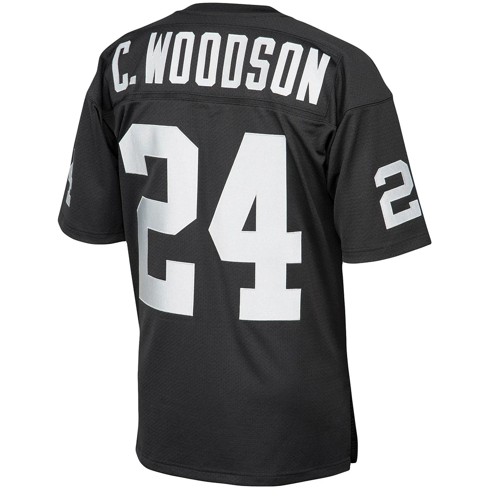 Men's Mitchell & Ness Charles Woodson Las Vegas Raiders 2002 Authentic Throwback Retired Player Jersey