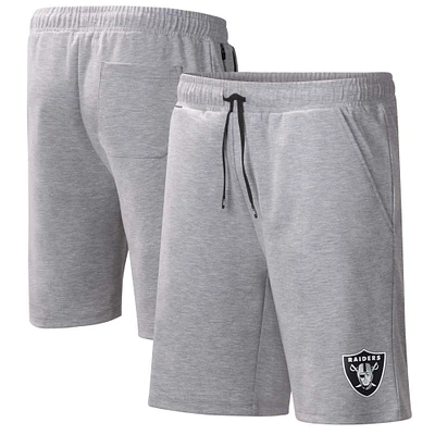 Short d'entraînement MSX by Michael Strahan gris chiné Las Vegas Raiders pour homme