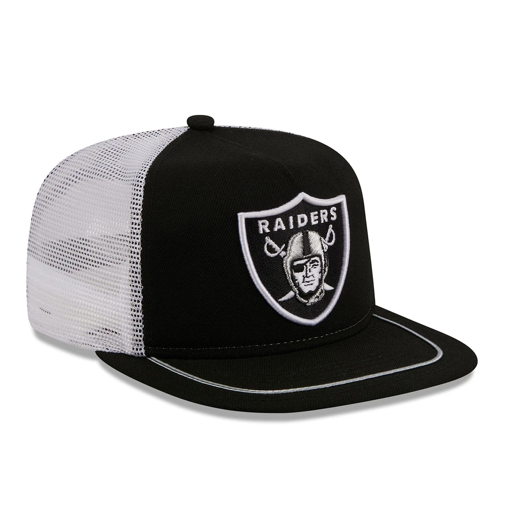 Casquette ajustable Original Classic Golfer des Las Vegas Raiders New Era pour homme, noir/blanc