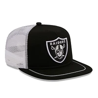 Casquette ajustable Original Classic Golfer des Las Vegas Raiders New Era pour homme, noir/blanc