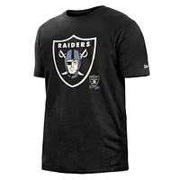 T-shirt pour homme Las Vegas Raiders 2022 Sideline Ink Dye noir New Era