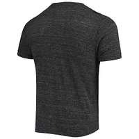 Men's New Era Black Las Vegas Raiders Helmet Logo Tri-Blend T-Shirt