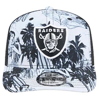 Men's New Era  Black Las Vegas Raiders Hula Trucker 9SEVENTY Adjustable Hat