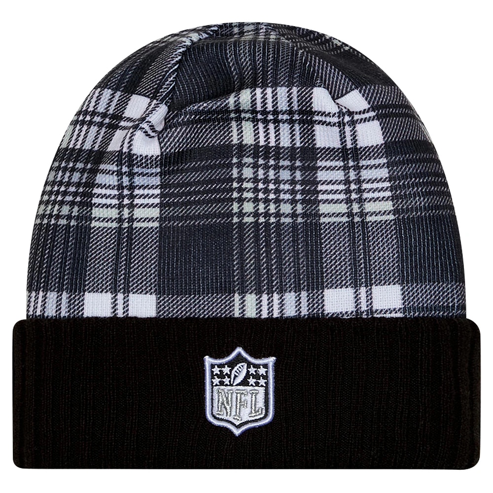 Men's New Era  Black Las Vegas Raiders Sideline Statement Cuffed Knit Hat