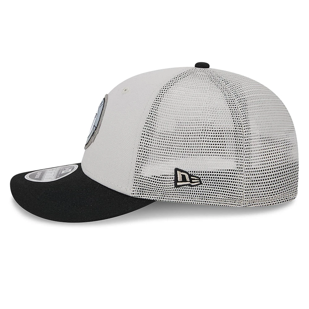 Men's New Era  Cream/Black Las Vegas Raiders 2023 Sideline Historic Low Profile 9FIFTY Snapback Hat
