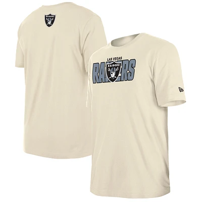 T-shirt de repêchage NFL 2023 Las Vegas Raiders crème New Era pour homme