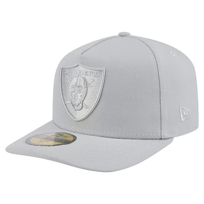 Casquette ajustée A-Frame 59FIFTY pour homme New Era grise Las Vegas Raiders Color Pack
