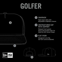 Casquette de golf snapback à cordon de serrage gris Las Vegas Raiders de New Era pour homme