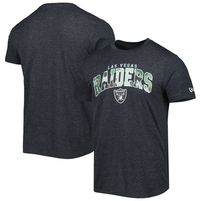 T-shirt Las Vegas Raiders Training Collection New Era chiné noir pour homme