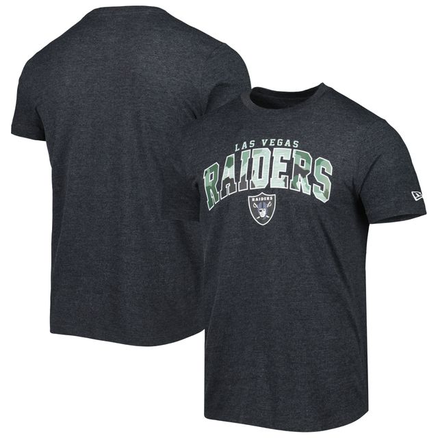 T-shirt Las Vegas Raiders Training Collection New Era chiné noir pour homme