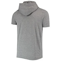 Men's New Era Heathered Gray Las Vegas Raiders Team Brushed Hoodie T-Shirt