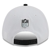 Men's New Era  White/Black Las Vegas Raiders 2023 Sideline 9FORTY Adjustable Hat