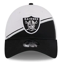 Men's New Era  White/Black Las Vegas Raiders 2023 Sideline 9TWENTY Adjustable Hat