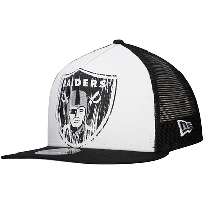 Casquette Snapback 9FIFTY A-Frame Las Vegas Raiders New Era blanche/noire pour homme