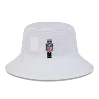 Men's New Era White Las Vegas Raiders 2024 NFL Training Camp Stretch Bucket Hat