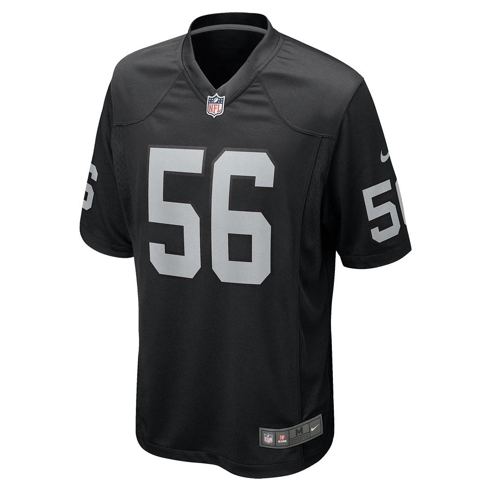 Men's Nike Amari Burney  Black Las Vegas Raiders Team Game Jersey