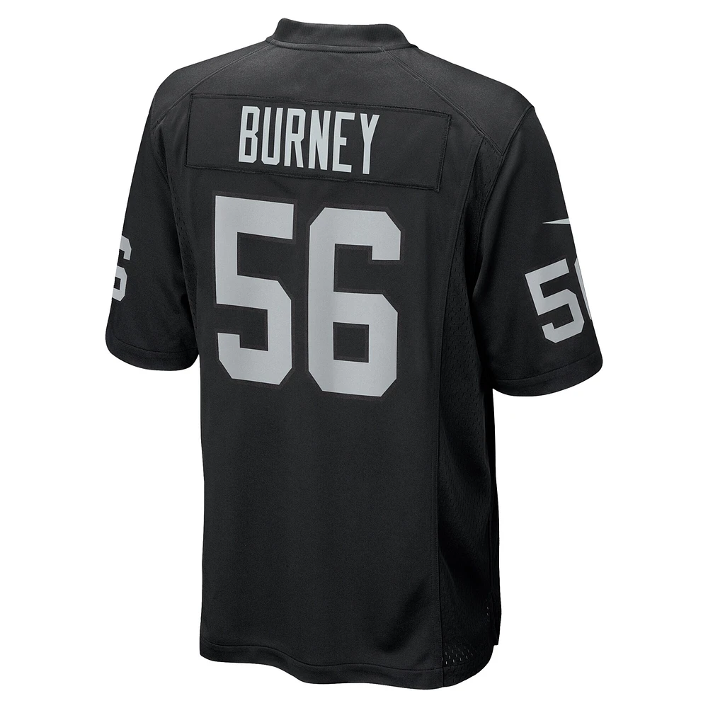 Men's Nike Amari Burney  Black Las Vegas Raiders Team Game Jersey