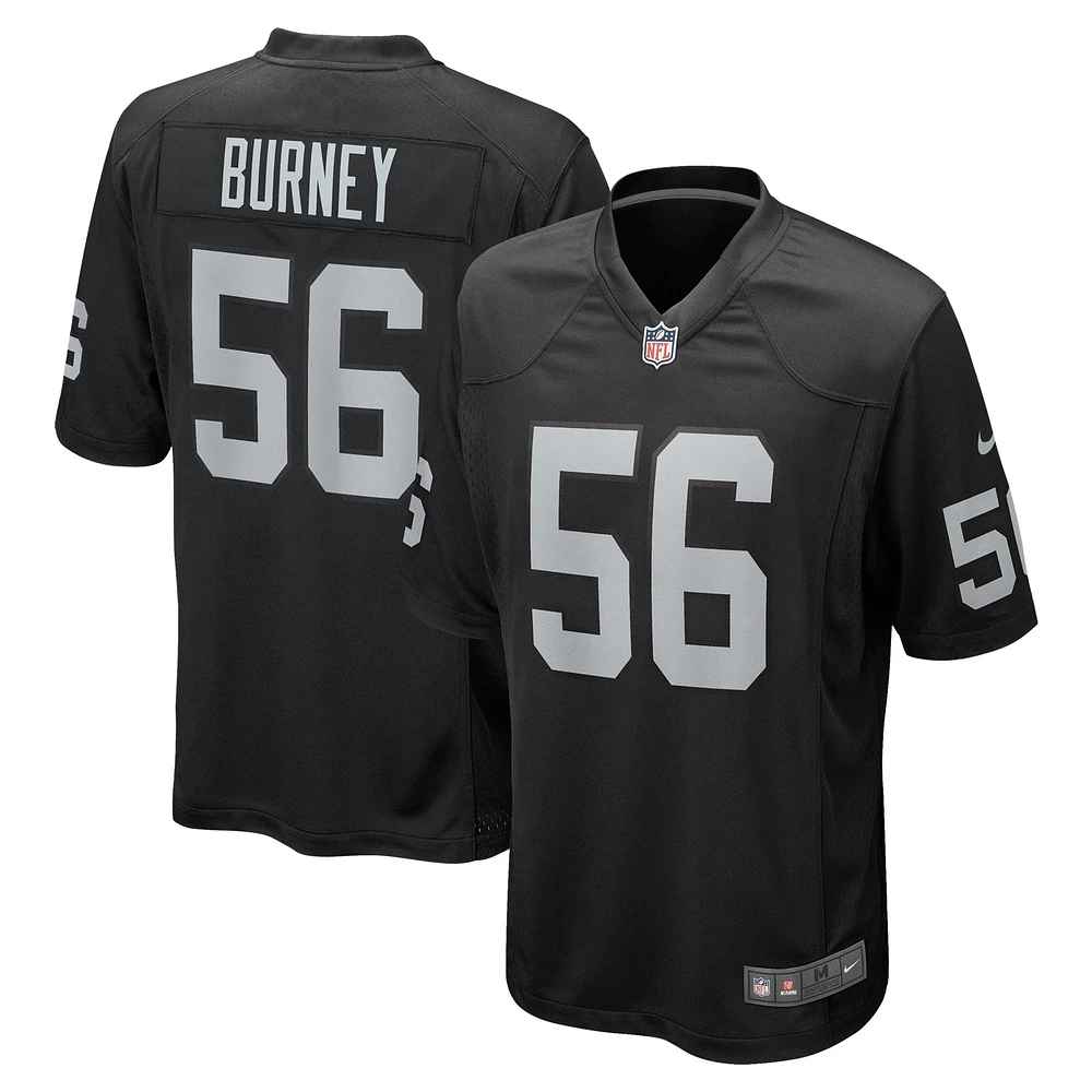 Men's Nike Amari Burney Black Las Vegas Raiders Team Game Jersey
