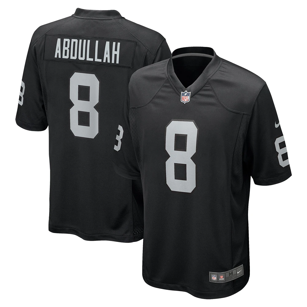 Maillot de match Nike Ameer Abdullah pour homme, noir, des Las Vegas Raiders