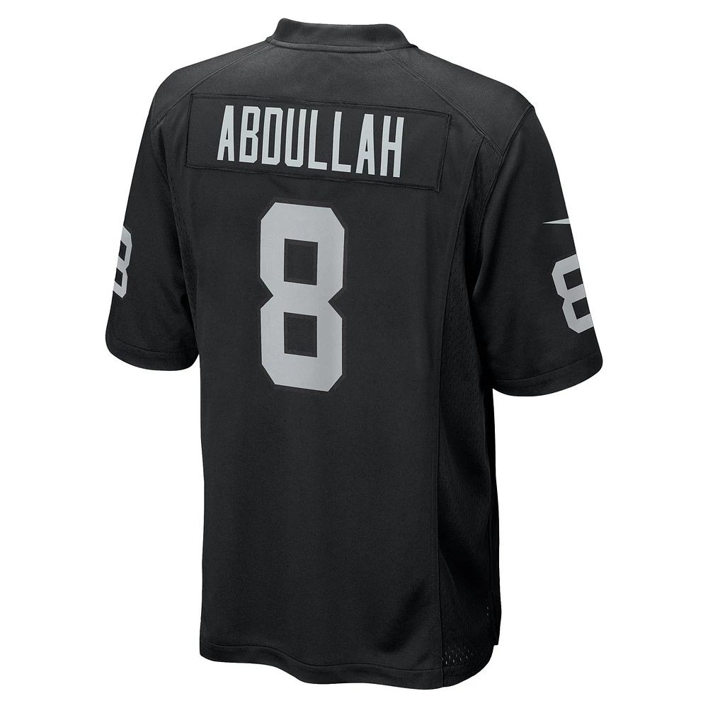 Maillot de match Nike Ameer Abdullah pour homme, noir, des Las Vegas Raiders