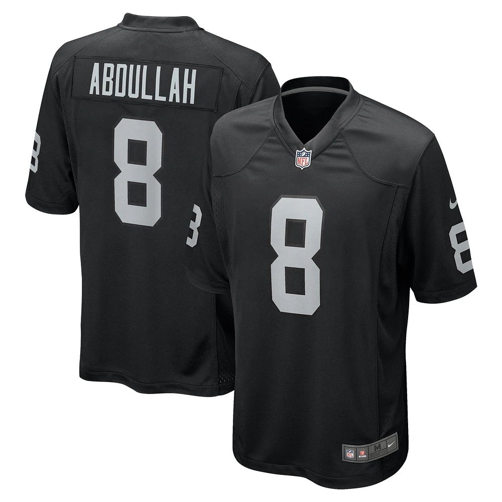 Maillot de match Nike Ameer Abdullah pour homme, noir, des Las Vegas Raiders