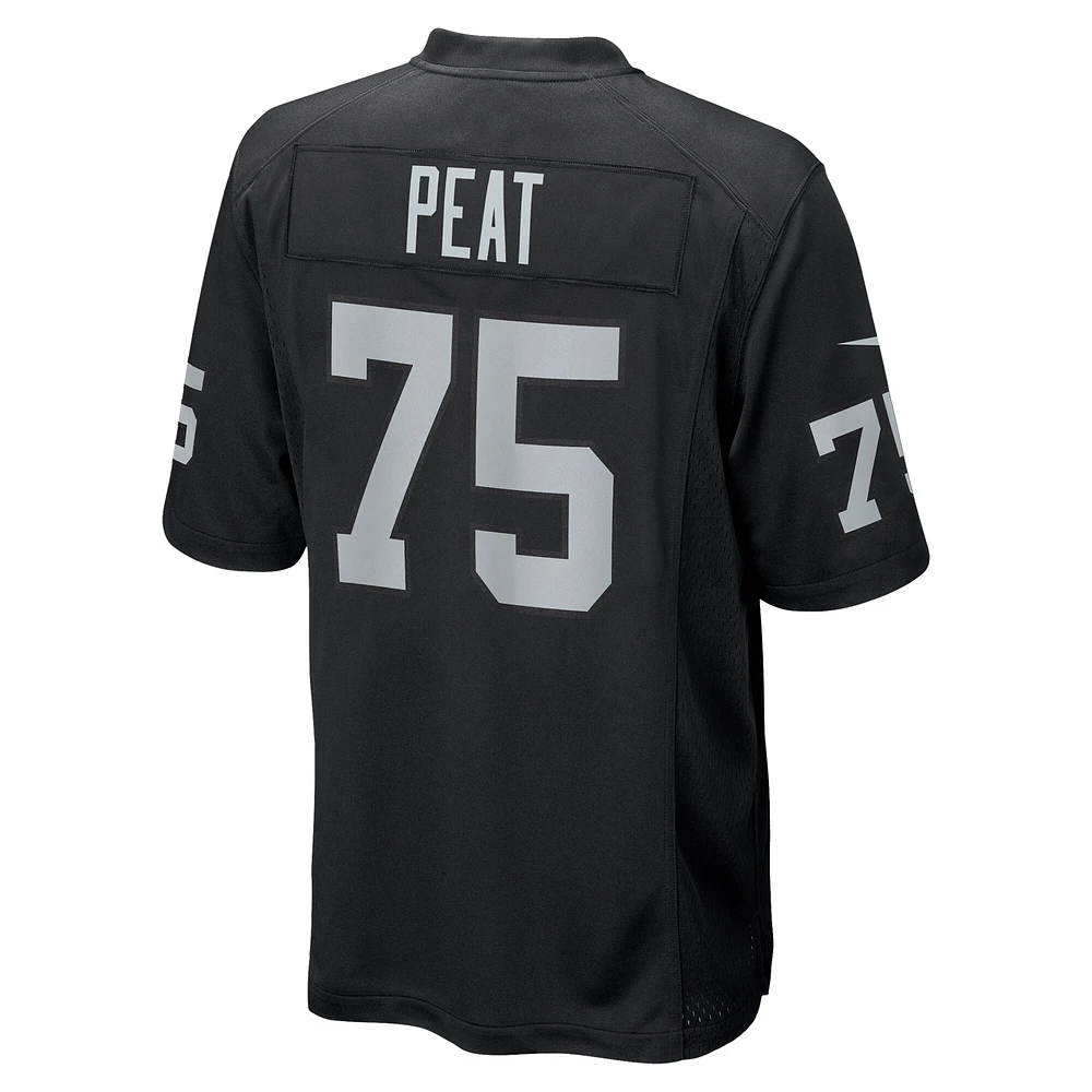 Men's Nike Andrus Peat  Black Las Vegas Raiders Team Game Jersey