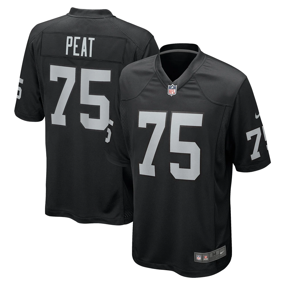 Men's Nike Andrus Peat Black Las Vegas Raiders Team Game Jersey