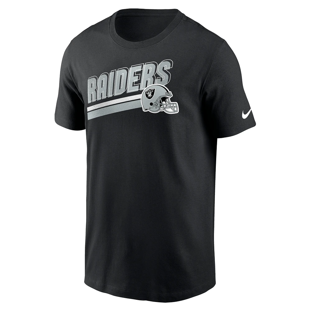 Men's Nike Black Las Vegas Raiders Essential Blitz Lockup T-Shirt