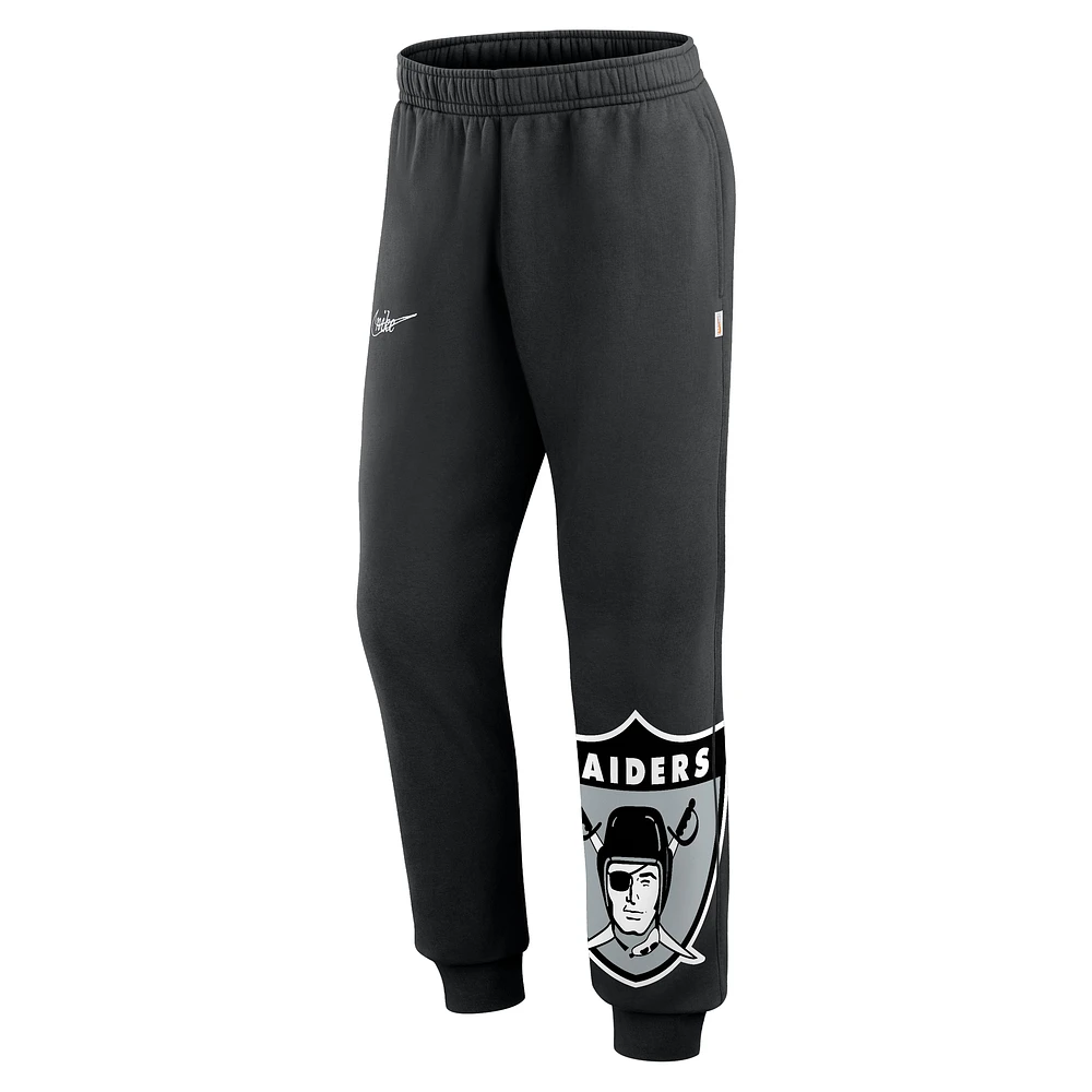 Men's Nike  Black Las Vegas Raiders Logo Crop Joggers