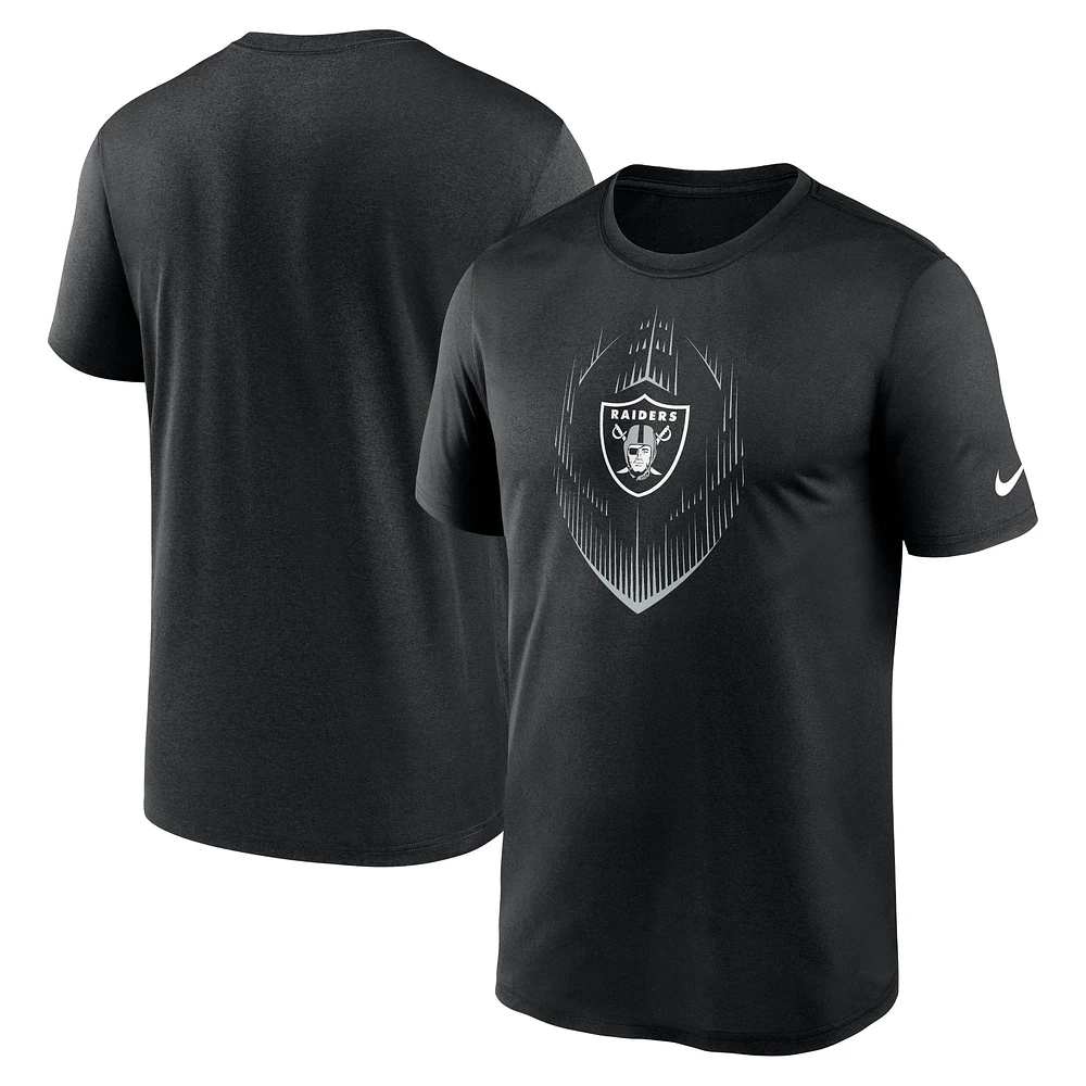 T-shirt Nike Performance Primetime Legend Icon pour homme, noir, Las Vegas Raiders