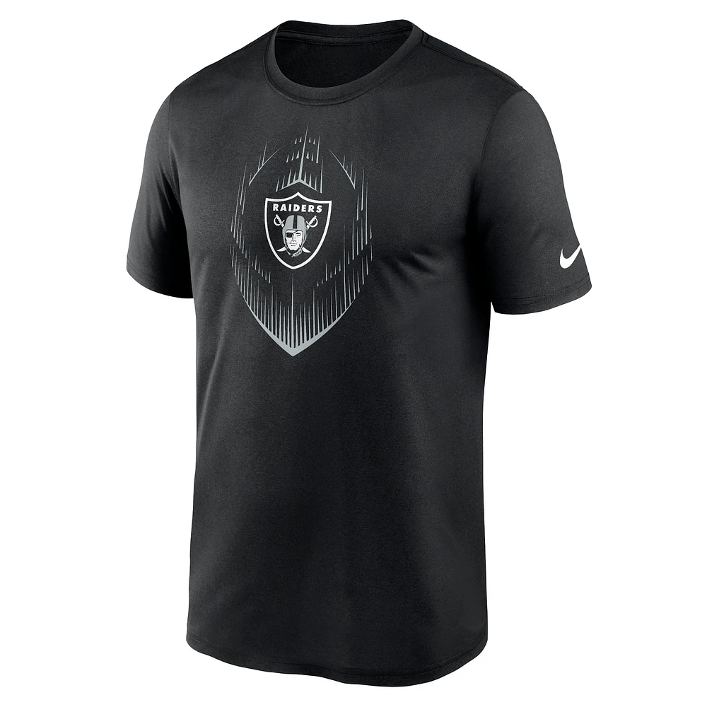 T-shirt Nike Performance Primetime Legend Icon pour homme, noir, Las Vegas Raiders