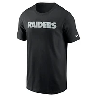 Men's Nike Black Las Vegas Raiders Primetime Wordmark Essential T-Shirt