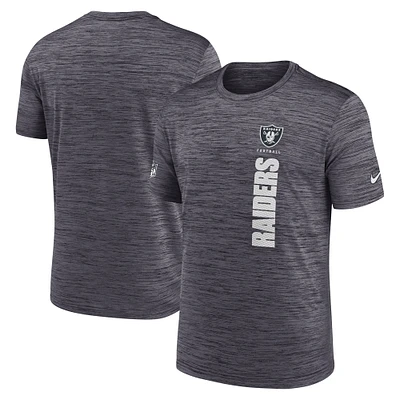 T-shirt Nike Performance noir Las Vegas Raiders Sideline Velocity pour homme