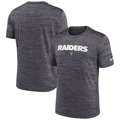 Men's Nike Black Las Vegas Raiders Team Sideline Velocity Performance - T-Shirt