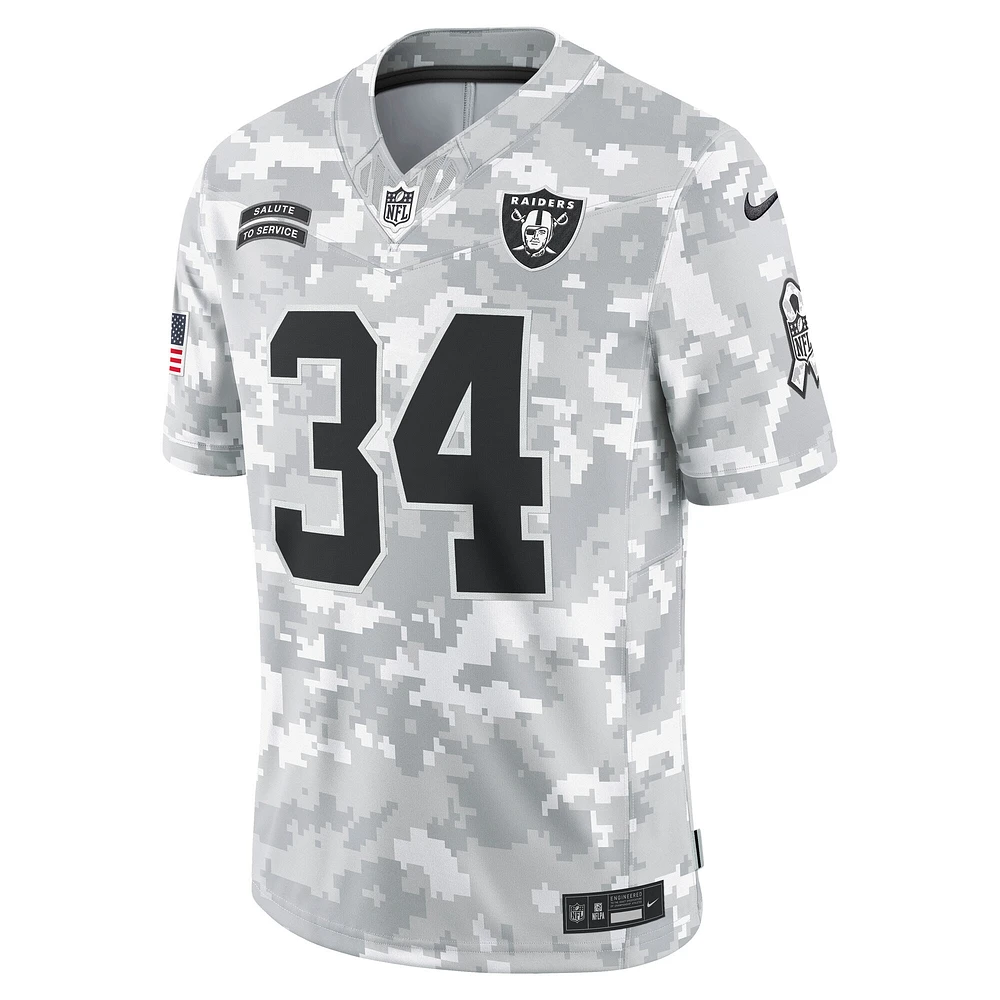 Men's Nike Bo Jackson Arctic Camo Las Vegas Raiders 2024 Salute to Service Retired Player Limited Jersey