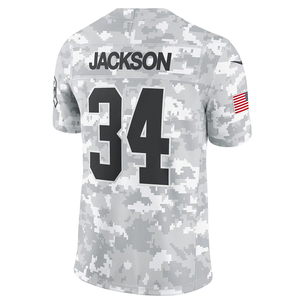 Men's Nike Bo Jackson Arctic Camo Las Vegas Raiders 2024 Salute to Service Retired Player Limited Jersey