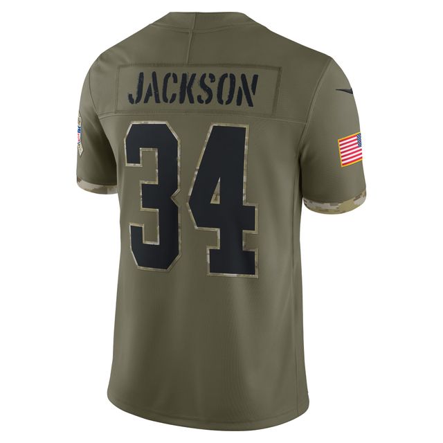 Homme Nike Bo Jackson Olive Las Vegas Raiders 2022 Salute To Service - Maillot de joueur limité