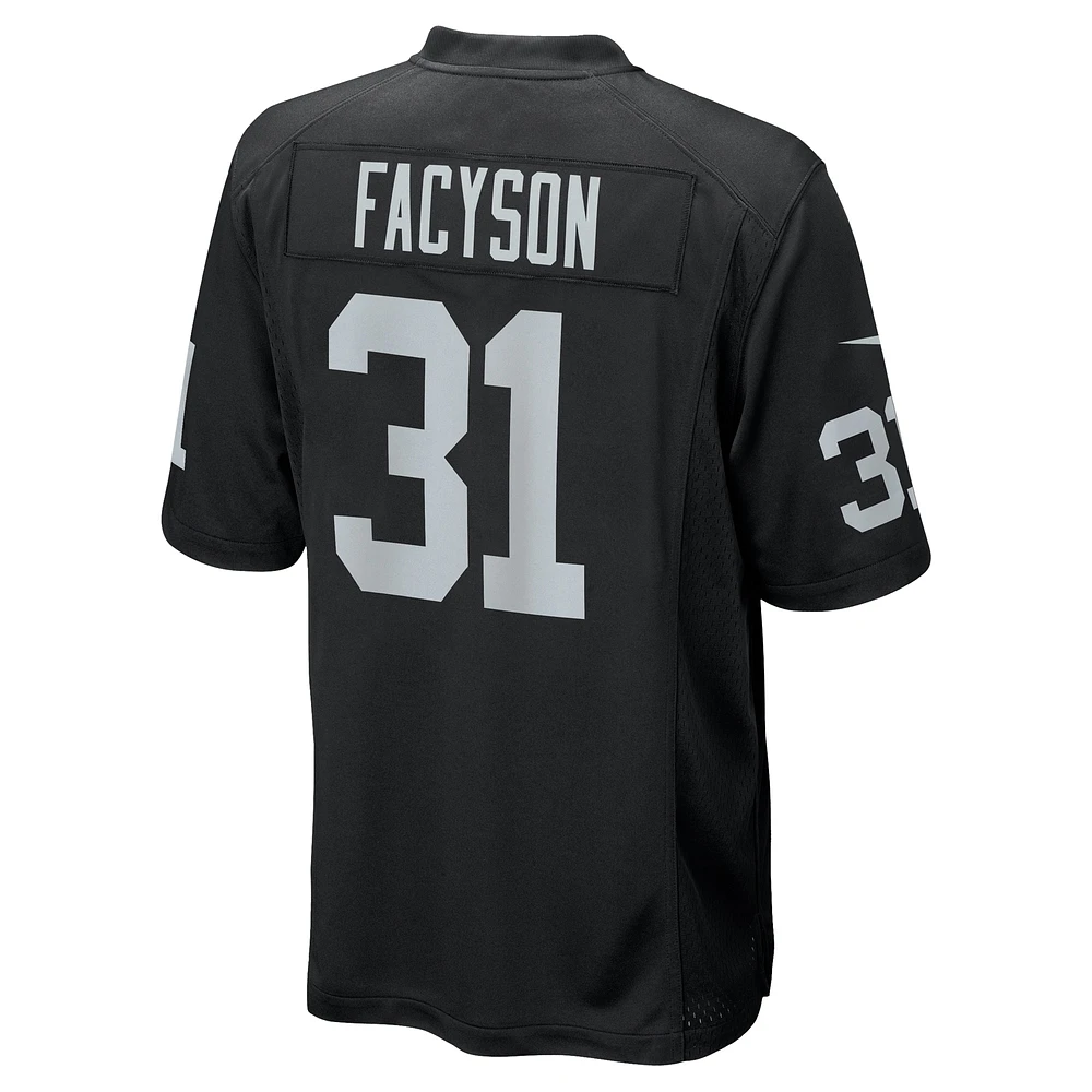 Maillot de match l'équipe Nike Christopher Smith noir des Las Vegas Raiders pour hommes