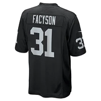 Maillot de match l'équipe Nike Christopher Smith noir des Las Vegas Raiders pour hommes