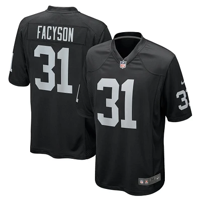 Maillot de match l'équipe Nike Christopher Smith noir des Las Vegas Raiders pour hommes