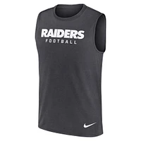 Men's Nike Charcoal Las Vegas Raiders Primetime Legend Performance Muscle Tank Top