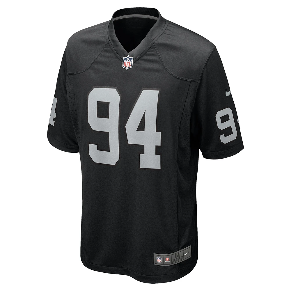Men's Nike Christian Wilkins  Black Las Vegas Raiders Team Game Jersey