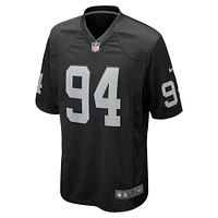 Men's Nike Christian Wilkins  Black Las Vegas Raiders Team Game Jersey