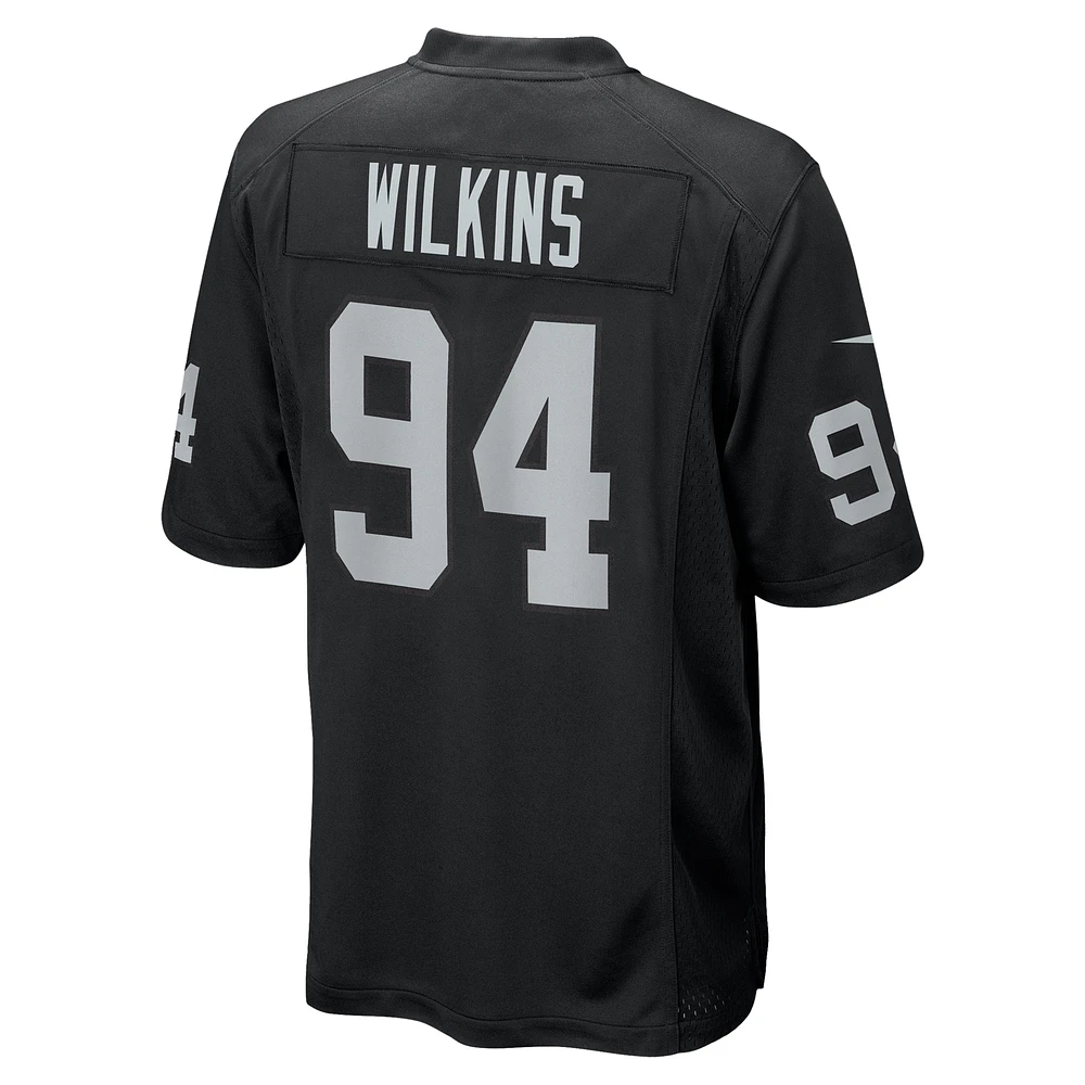 Men's Nike Christian Wilkins  Black Las Vegas Raiders Team Game Jersey