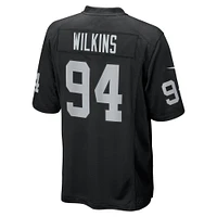 Men's Nike Christian Wilkins  Black Las Vegas Raiders Team Game Jersey