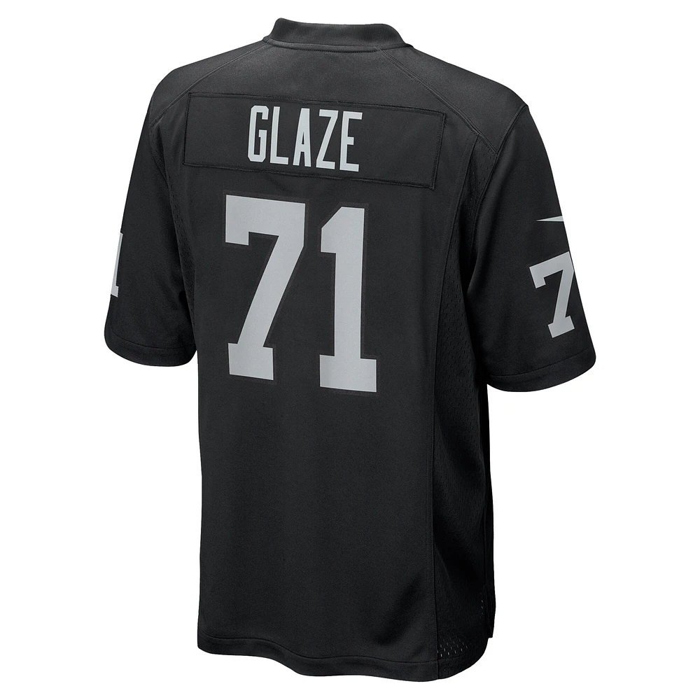 Maillot de match Nike DJ Glaze noir pour homme des Las Vegas Raiders