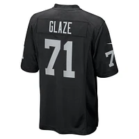 Maillot de match Nike DJ Glaze noir pour homme des Las Vegas Raiders