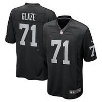 Maillot de match Nike DJ Glaze noir pour homme des Las Vegas Raiders