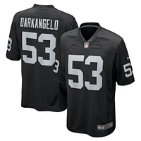 Maillot de match l'équipe Nike Kanai Mauga pour hommes, noir, Las Vegas Raiders