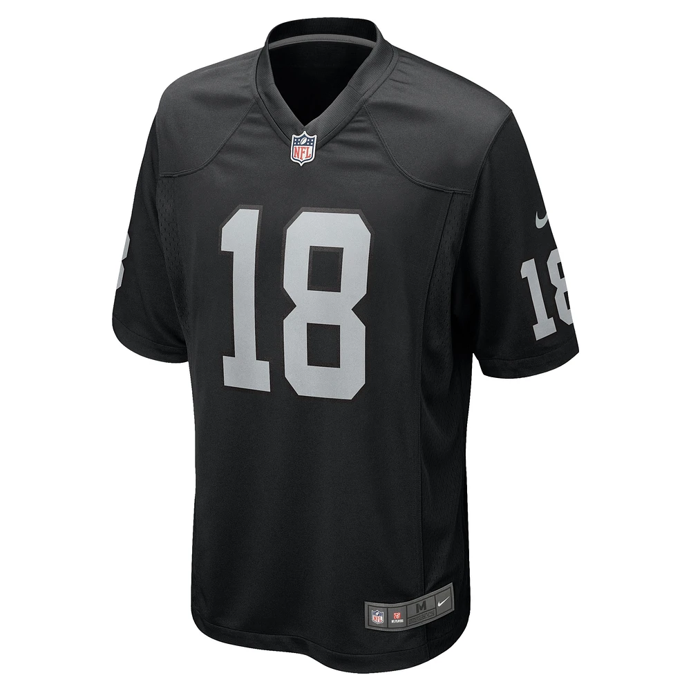 Men's Nike Jack Jones  Black Las Vegas Raiders Team Game Jersey